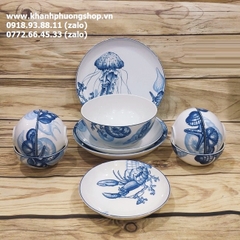 bộ chén tô dĩa Đại Dương sứ Minh Long - bộ tô chén dĩa sứ minh long Đại Dương
