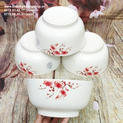 bộ chén sứ hoa đào - bộ chén sứ