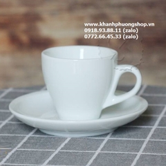ly uống cafe espresso sứ Minh Long - tách uống cafe espresso sứ minh long