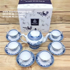 bộ ấm trà gốm sứ Minh Long Hoàng Cung Hồn Quê - bộ ấm trà gốm sứ Minh Long