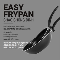 chảo chống dính easy frypan lock&lock - chảo chống dính lock&lock