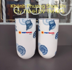 Bộ 2 ly sứ dưỡng sinh K4 họa tiết Đại Dương gốm sứ Minh Long