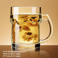 bộ 6 ly bia có quai cao cấp 400ml - bộ ly uống bia thuỷ tinh cao cấp