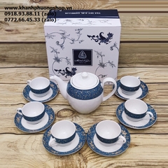 bộ ấm trà Diệp Lục sứ Minh Long - bộ ấm trà Diệp Lục gốm sứ Minh Long