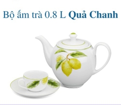 bộ ấm trà Quả Chanh sứ Minh Long - bộ bình tách trà quả chanh sứ Minh Long