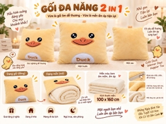 Bộ mền gối 2 trong 1 vịt vàng hình vuông