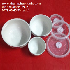 bộ 3 thố sứ có nắp - bộ 3 thố sứ đựng cơm