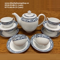 bộ ấm trà Camellia Lộc Lạc 0.8L sứ Minh Long - bộ ấm trà Lộc Lạc 0.8L sứ Minh Long