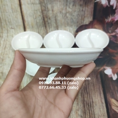 Chén đựng nước chấm 2 ngăn sứ Minh Long