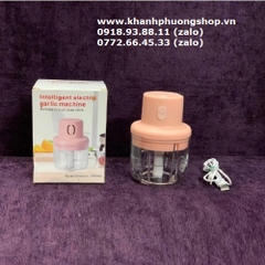 máy xay rau củ mini xài pin - máy xay tỏi ớt mini