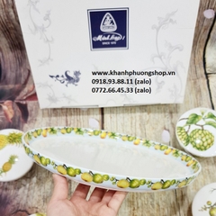 khay mứt sứ Minh Long - khay mứt sứ - khay mứt gốm sứ Minh Long