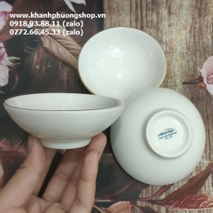 chén chấm viền vàng sứ Minh Long - chén chấm viền vàng sứ minh long