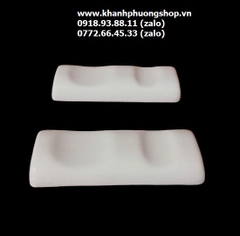 Gác muỗng đũa sứ trắng cao cấp - đồ gác chung muỗng đũa bằng sứ