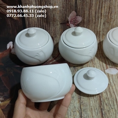 hũ đựng gia vị sứ Minh Long - hũ đựng đồ nêm sứ Minh Long