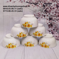 chén sứ trắng hình hoa mai - chén sứ trắng