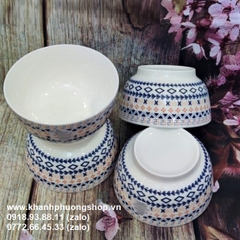 tô sứ hoa văn thổ cẩm - tô sứ 16cm