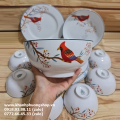 bộ tô chén dĩa Quả Đầu Mùa sứ Minh Long 16 món - bộ bàn ăn quả đầu mùa sứ minh long