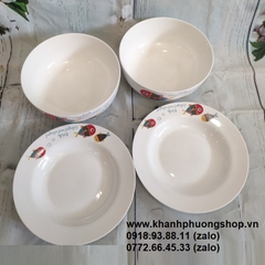 bộ tô dĩa sứ - bộ tô dĩa sứ trắng
