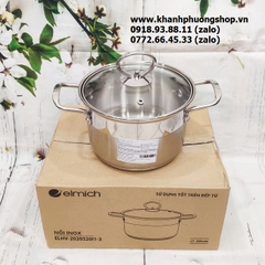 nồi inox 3 đáy Elmich xài bếp từ - nồi inox 3 đáy xài bếp từ
