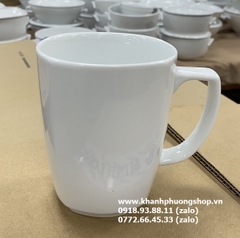 ly quai vuông sứ Minh Long - ly sứ trắng minh long