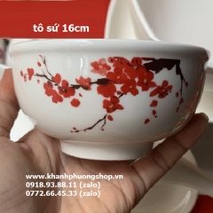 dĩa sứ hoa đào - dĩa sứ hình hoa đào