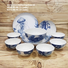 bộ chén tô dĩa Đại Dương sứ Minh Long - bộ tô chén dĩa sứ minh long Đại Dương