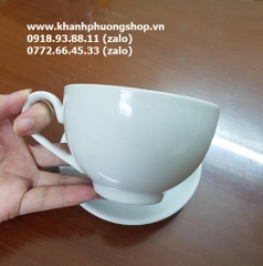 bộ tách uống cà phê capuchino, latte sứ Minh Long - bộ tách uống cà phê