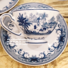 bộ ấm trà gốm sứ Minh Long Hoàng Cung Hồn Quê - bộ ấm trà gốm sứ Minh Long
