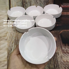 gạt tàn thuốc tròn sứ Minh Long - gạt tàn thuốc tròn bằng sứ