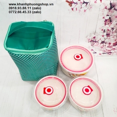 bộ 3 thố sứ có nắp - thố sứ có nắp