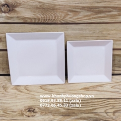 dĩa sứ vuông lòng sâu Minh Long - dĩa vuông sứ Minh Long