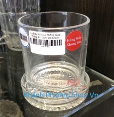 Bộ ly uống nước thủy tinh 250ml kèm đế lót