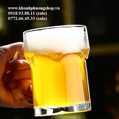 bộ 6 ly bia có quai cao cấp 400ml - bộ ly uống bia thuỷ tinh cao cấp