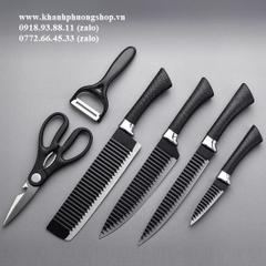 bộ dao nhà bếp 6 món tiêu chuẩn Nhật cao cấp - bộ dao làm bếp 6 món