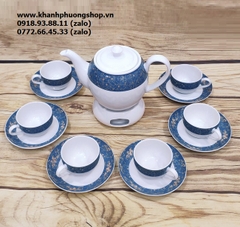 bộ ấm trà Diệp Lục sứ Minh Long - bộ ấm trà Diệp Lục gốm sứ Minh Long