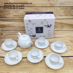 bộ ấm trà sứ minh long - bộ ấm trà sứ cao cấp