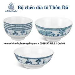 bộ chén tô dĩa Thôn Dã sứ Minh Long - bộ bàn ăn cao cấp Thôn Dã sứ Minh Long