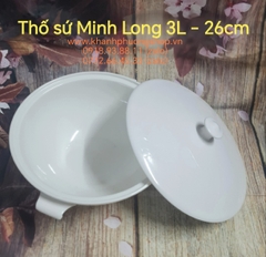 Thố sứ Minh Long lớn 26cm - thố sứ minh long 3L