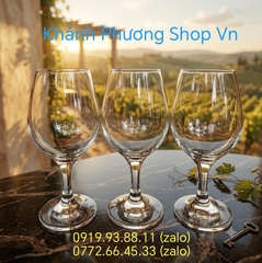 Bộ 3 ly thủy tinh uống rượu vang 380ml - ly rượu vang 380ml