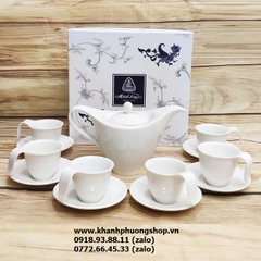 bộ ấm trà gốm sứ Minh Long - bộ bình tách trà sứ Minh Long