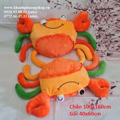 bộ mền gối 2 trong 1 hình con cua - bộ gối mền 2 trong 1 con cua