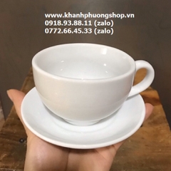 bộ tách uống cà phê capuchino, latte sứ Minh Long - bộ tách uống cà phê