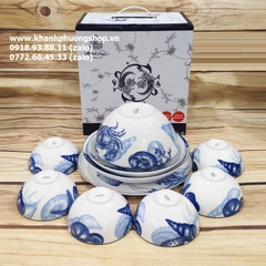 bộ chén tô dĩa Đại Dương sứ Minh Long - bộ tô chén dĩa sứ minh long Đại Dương