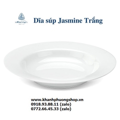 dĩa súp sứ Minh Long - dĩa súp sứ trắng Minh Long