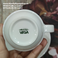 tách uống cà phê capuchino, latte sứ Minh Long màu trắng