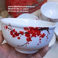 dĩa sứ hoa đào - dĩa sứ hình hoa đào