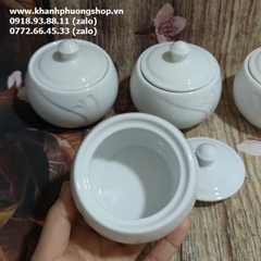 hũ đựng gia vị sứ Minh Long - hũ đựng đồ nêm sứ Minh Long