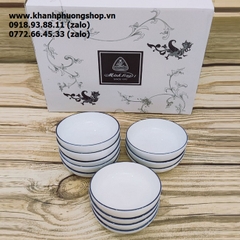 chén đựng nước chấm sứ minh long - chén đựng nước chấm sứ