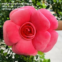 gối trang trí hoa hồng - gối hoa hồng trang trí