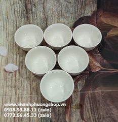 chung nhỏ vân hoa sen để nước cúng bàn thờ sứ Minh Long - chung nhỏ sứ nhỏ minh long
